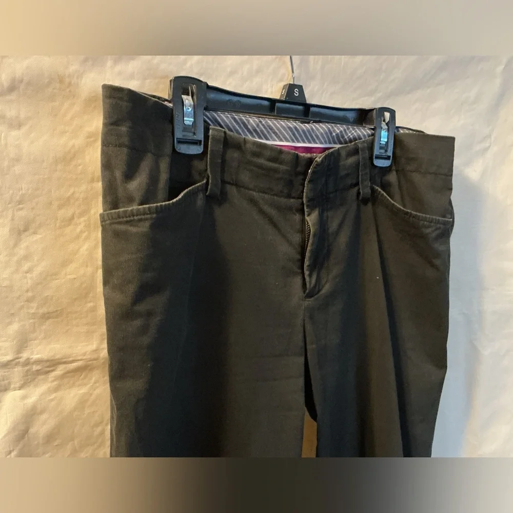 GAP Black Curvy Fit Pants with Pinstripe Waistband Accent